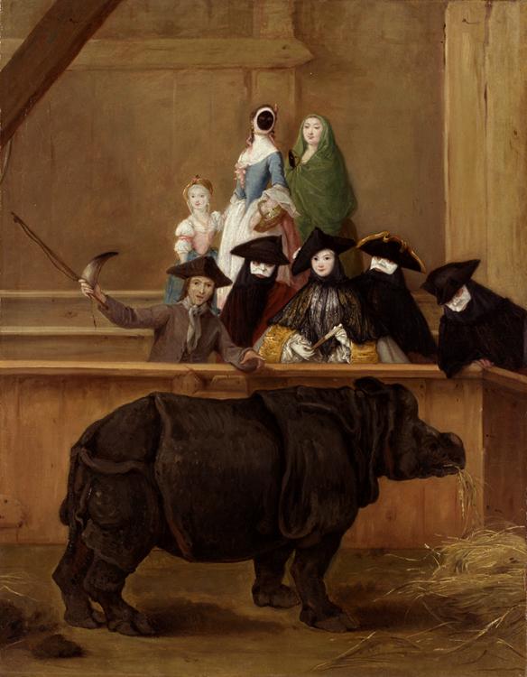 LONGHI, Pietro The Rhinoceros (mk08) France oil painting art